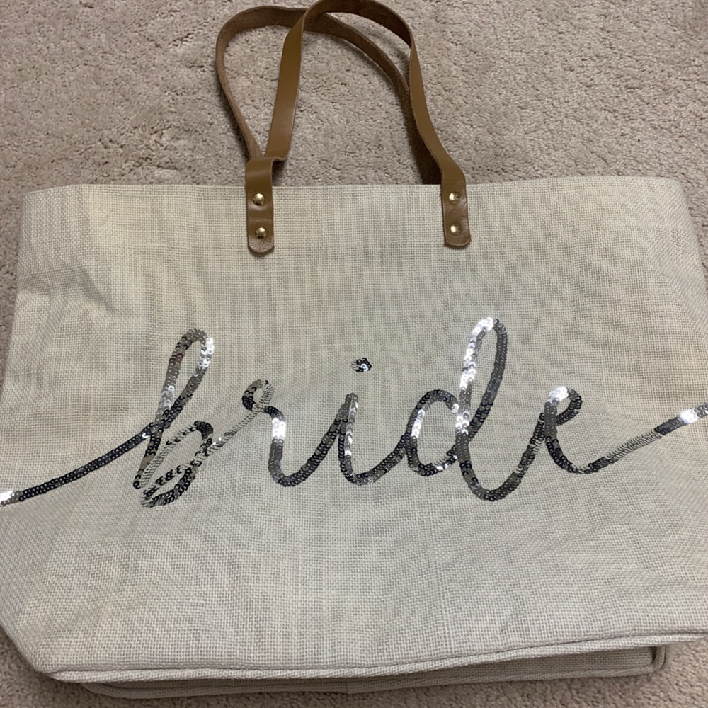 Beautiful large “Bride” tote bag!